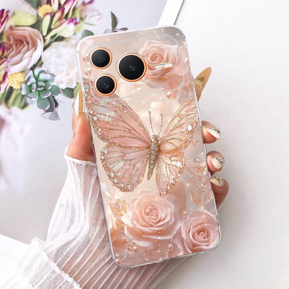 For Honor Power 2 / Power 5G 2026 Cute Flower Butterfly Cat Painted Case For Honor Power Power2 Soft Silicone TPU Phone Cases