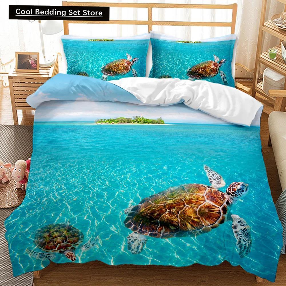 Marine Life Dynetrekksett Glødende Maneter Twin Qulittrekk Tropical Ocean Fish Under Sea Marine Life Polyester Sengesett
