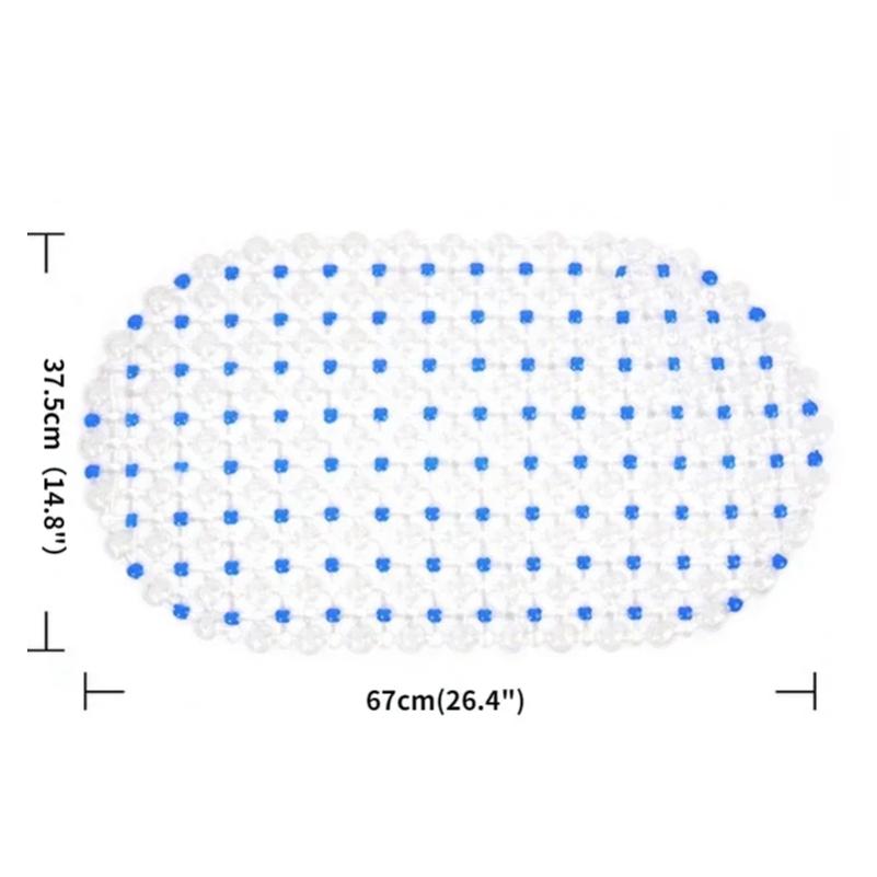 Hot PVC Anti-skid Bath Mats Soft Anti-slip Shower Mat Massage Mat with Suction Cup Non-slip Bathtu Bath Mat Bathroom Accessories