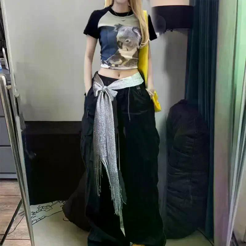 Fringe Tassel Fabric Scarf Long Flowy Solid Color Waist Sash Cape Belt Oriental Fashion Elegant Vacation Accessory