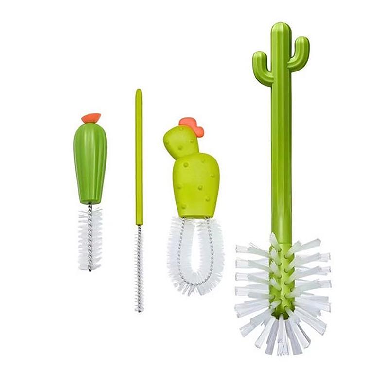4Pcs Cactus Modelagem Cozinha Escova Conjunto Prato Vegetal Garrafa Pote Escova Escova De Limpeza Copo De Vidro Lavagem Cozinha Ferramenta De Limpeza