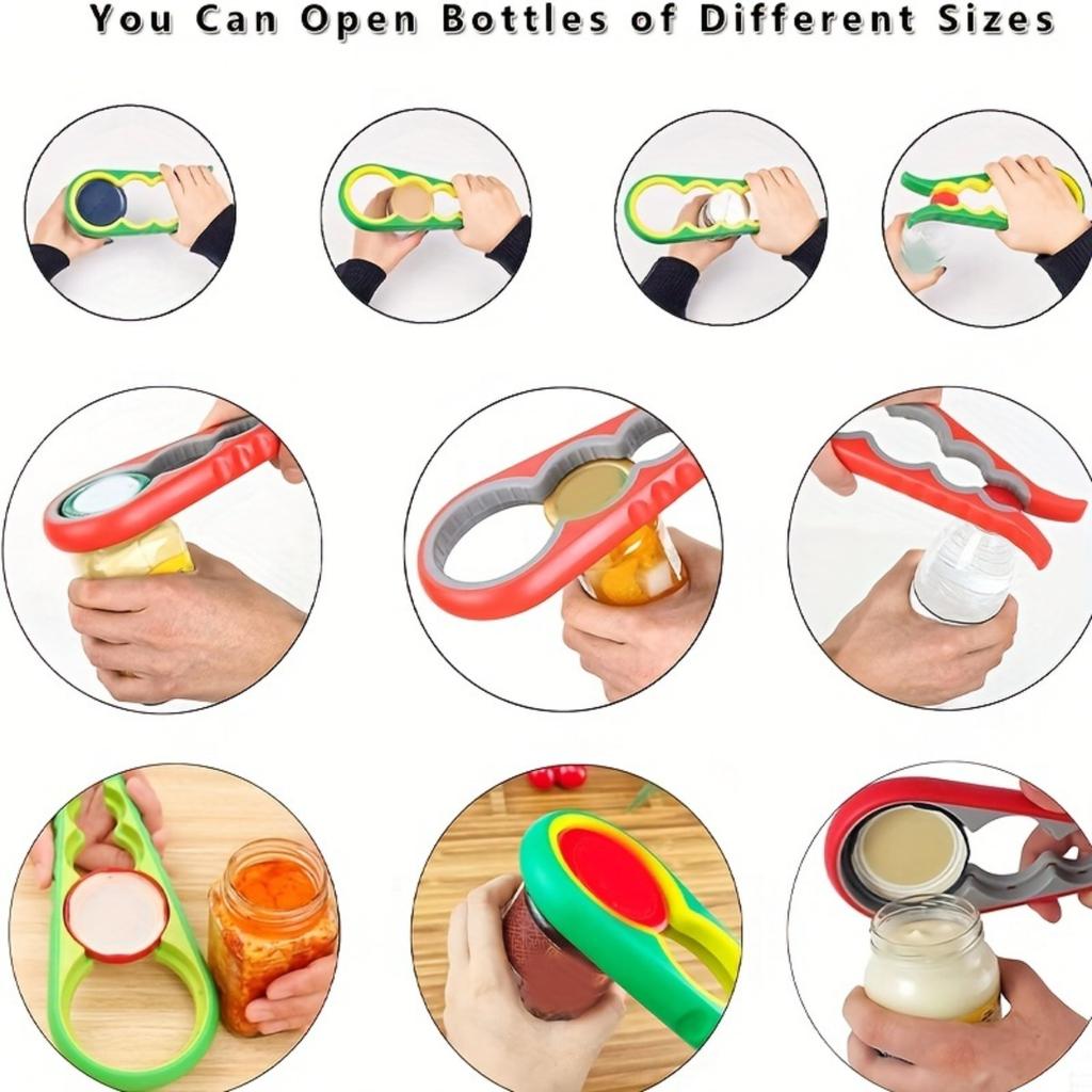 Universal and Easy Bottle Opener, Lid Twisting Device, Can Opener, Household Kitchen Tool, Anti Slip and Labor-saving