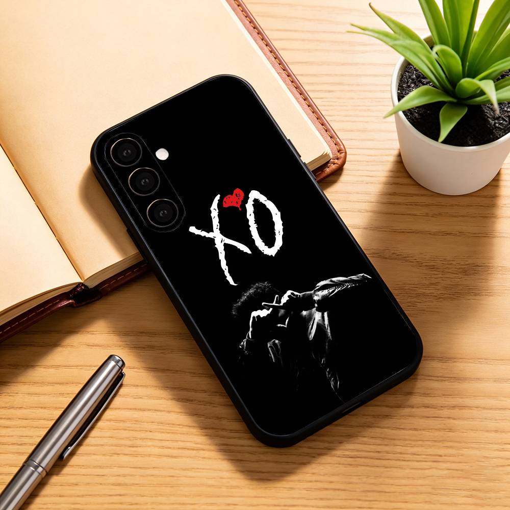 the W-weeknd D-design Phone Case Black Silicone Soft For Samsung Galaxy A73,A72,A71,A70,A53,A52,A51