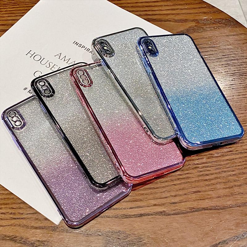 For Iphone 16 New Fashion Pink Glitter Phone Case For iPhone 16 Pro Max Bling Sequins Ultra Slim Bumper Cover Coque 16 Plus 16E