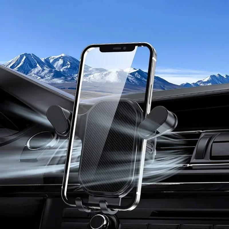 Smart Car Air Vent Phone Holder – 360° Swivel Hook Mount, One-Hand Operation, Anti-Shake Design for All Mobile Devices