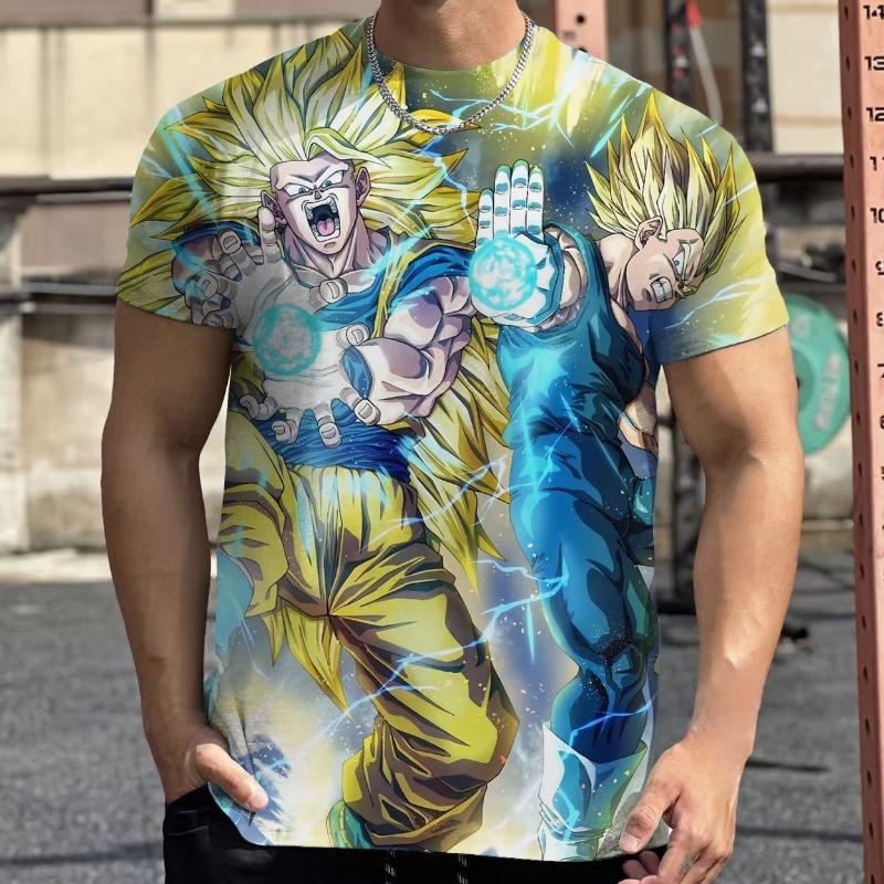 Herren T-Shirt mit Allover-Print, Jesus & Löwe Grafik, Oberteile, lässig, Kurzarm, Rundhalsausschnitt, Sommer, Übergröße, Herren T-Shirts