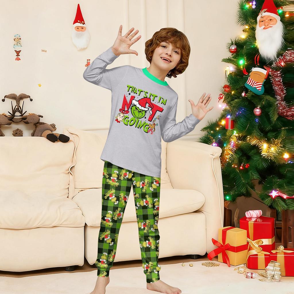 Cartoon Letters Print Family Matching Long Sleeved Parent-child Suit Home Clothes Suit Fall