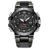FOXBOX Top Luxury Watches For Man Alarm Stopwatch LED Digital Backlight Dual Time Display Waterproof Watches Men Montre Homme