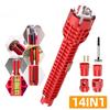 14 In 1 Faucet Sink Wrench Pipe Wrenches Faucet Sink Installer Kit for Bathroom Kitchen Plumbing Repair Installation Hand Tools