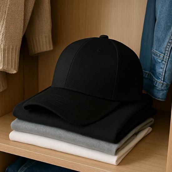 BLESS INTERNATIONAL Premium Baumwoll-Baseballkappen für Herren & Damen (Schwarz)