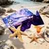 Custom Name Personalized Genshin Impact Print Beach Towel, for Trip Camping Beach Party Home Decor, Birthday Gift for Family & Friends