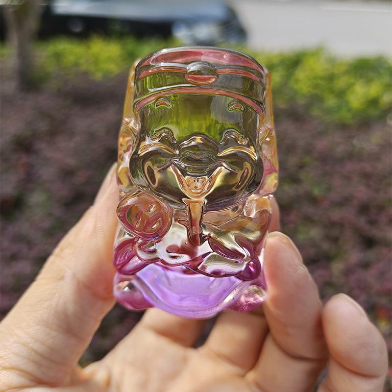 Crystal Glass God of Wealth Ornament: Home & Wedding Decoration Gift