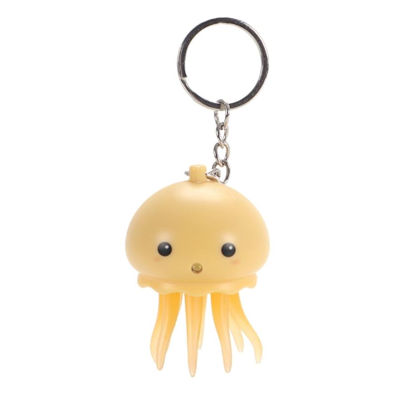 Fashion Octopus Toy Keyring Colorful Jellyfish Keyholder Anxiety Stress Relif