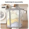 Portable Dirty Clothes Organizer Bags Breathable Nylon Mesh Laundry Basket With Handle Folding Large Capacity Toys Storage Bag