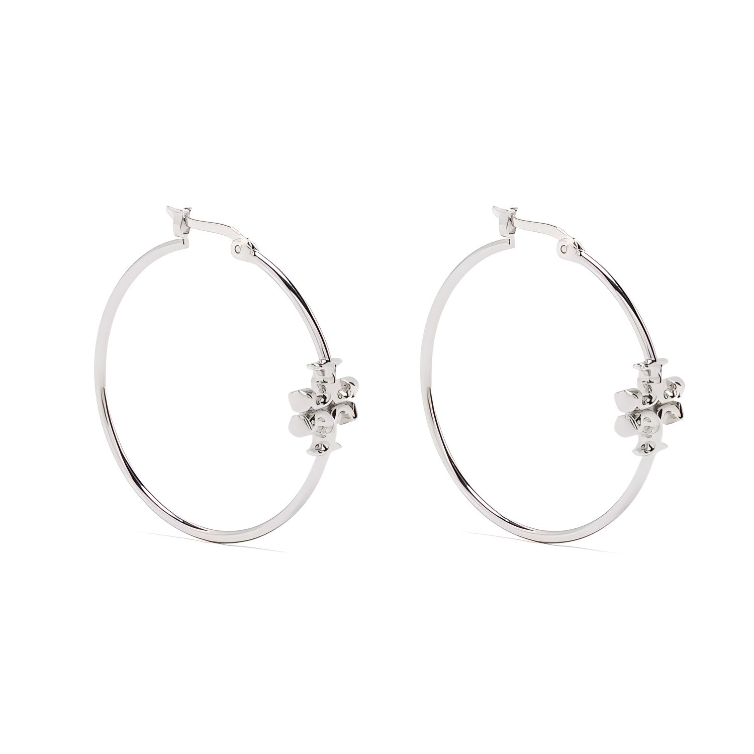 Tory Burch Logo Solid Color Earrings Women earrings Silver 83431 F,Silver