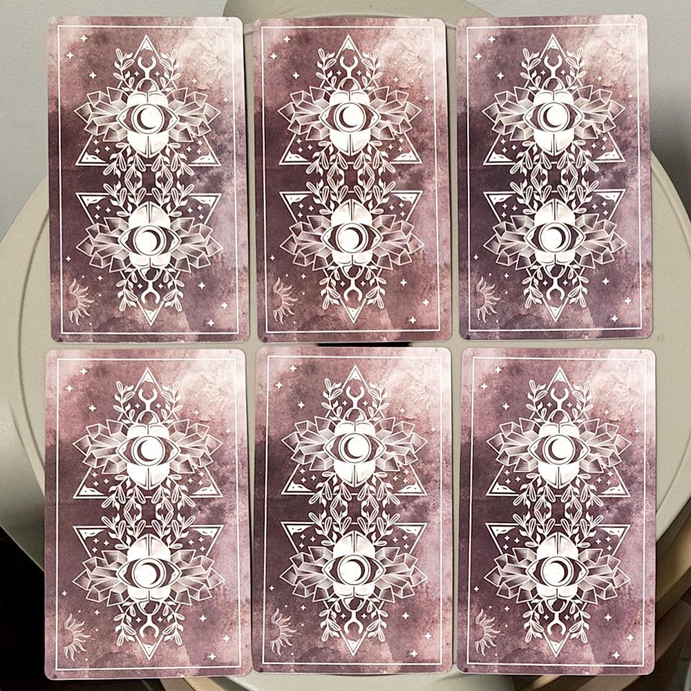 12x7cm Doppelt geprägtes Tarot-Deck in moderner Farbgebung 78 Aquarell-Tarotkarten basierend auf RWS-Bildsprache Ästhetische Divinationskarten