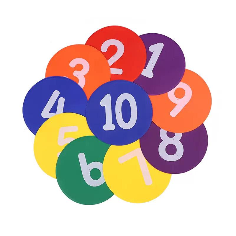 Rubber Spot Markers For Sports 1 To 10 Numbers Tactile Integration Toy Sets Kids Adults Basketball Football Speed Agility Training