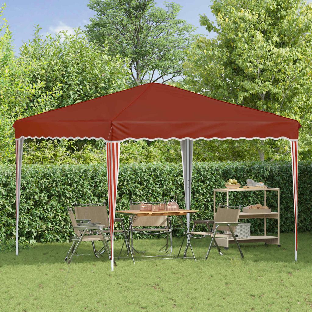 Pop Up Party Tent 288 X 288 X 245 Cm Terracotta Oxford Fabric