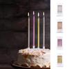 6pcs Cake Birthday Candles Colorful Gold-plated Pencil Decor Candles Candles Party Birthday Festival Decoration Set DIY Wed H1M6