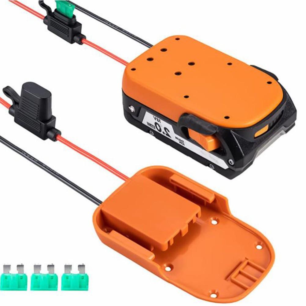 DIY Electric Wheel Adapter Fuse 14AWG Wire Holder AEG 18V Battery Adapter