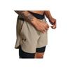 Under Armour UA Vanish Elite Logo Print Two-In-One Drawstring Mid-Rise Casual Shorts Men shorts Brown 1378604-203