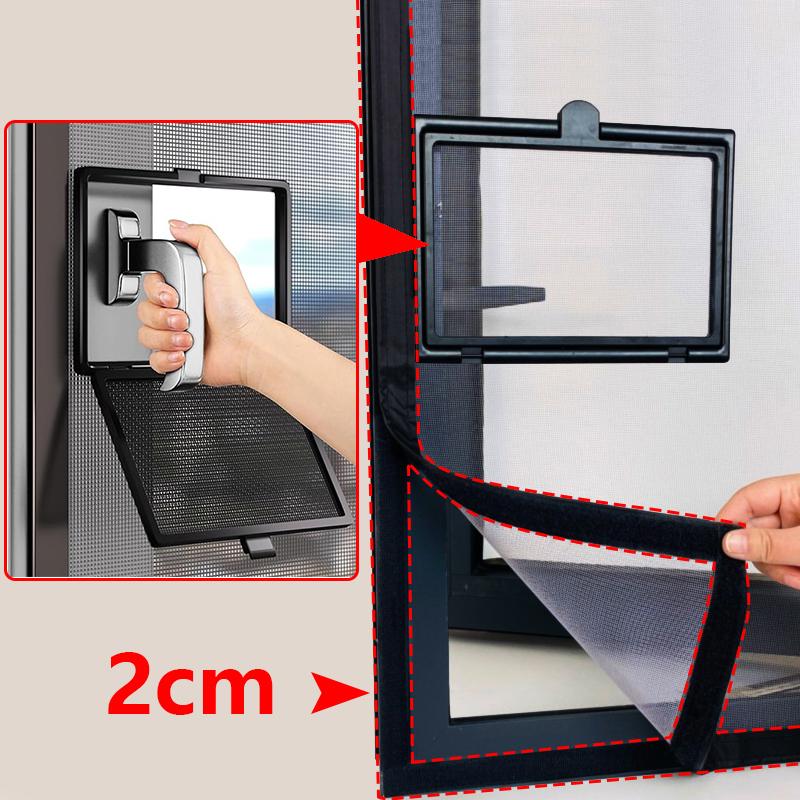 Black Mosquito Net for Window Invisible Screen Anti insect Customizable Size Mesh Air Tulle nano Summer Mosquitoes Flies Height 80cm
