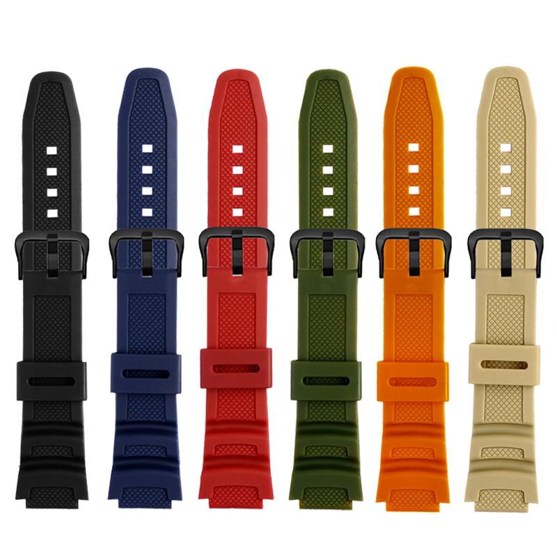 Resin Silicone Strap for Casio Watch Band SGW-300 SGW-300H/400/500 AE1200 AE1100 MRW-200 W218H Waterproof Rubber Sport Watchband