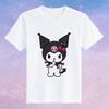 Childrens Pure Cotton Short Sleeved Japanese Cute Rabbit Cute Cute Kuromi Cartoon Printed Parentchild Tshirt Half Sleeve