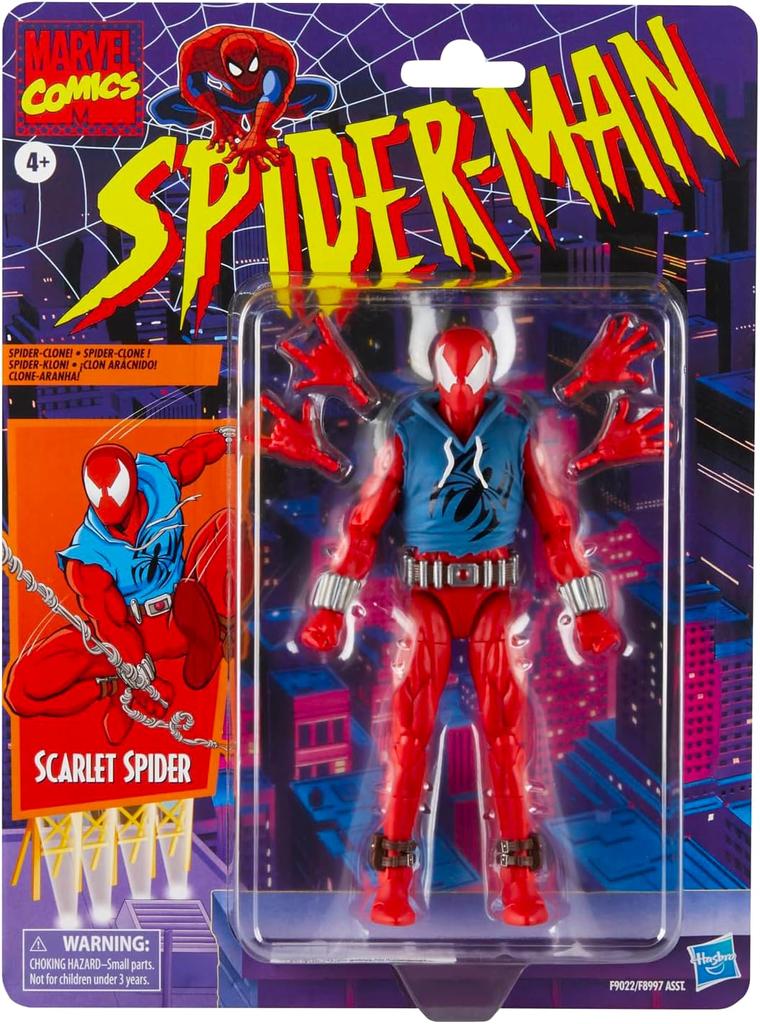 Hasbro Marvel Legends Retro-Verpackung 6 Zoll Actionfigur Scarlet Spider 2024 Legends ML Klon Ben Reilly Spider-Man [Artikel]