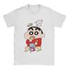 Crayon Shinchan Shiro Anime T Shirts Unisex Unisexs 100 Cotton Novelty Tshirts Crew Neck Tees Short Sleeve Tops Party