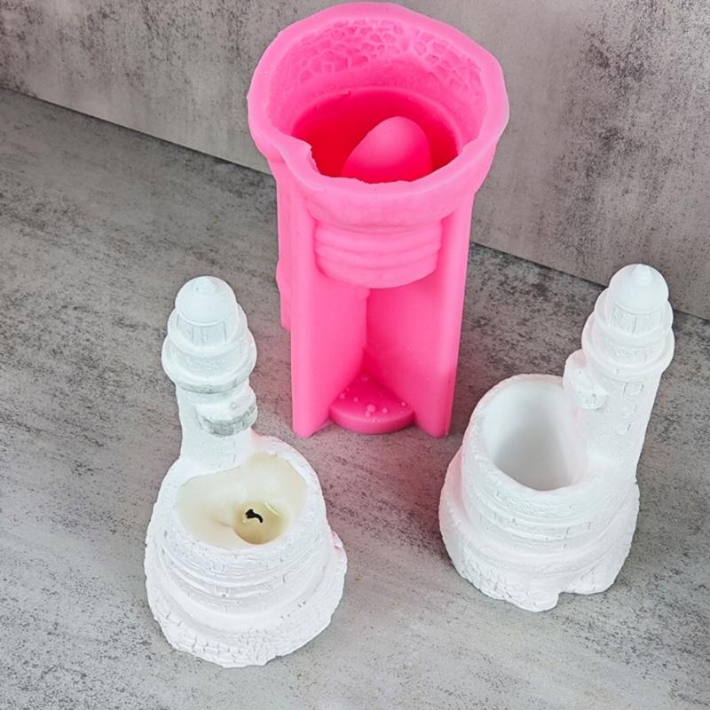 Tower Shaped Resin Silicone Molds for Epoxy Resin, Candle Holder, Tealight Holder Home Decoration, Plaster Silicone Mold