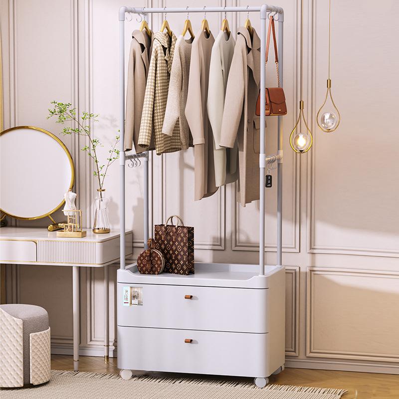 Household bedroom bag hanger clothes rack corner multi-functional clothes hanger floor hanger storage cabinet