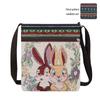 Ethnic Elephant & Butterfly Embroidered Crossbody Bag - Women's Cultural Canvas Shoulder Accessory