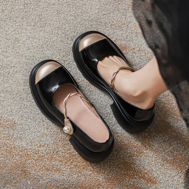 Summer Mary Jane Shoes Women's Platform Shallow Mouth High Heels Versatile National Style Skirt Single Shoes