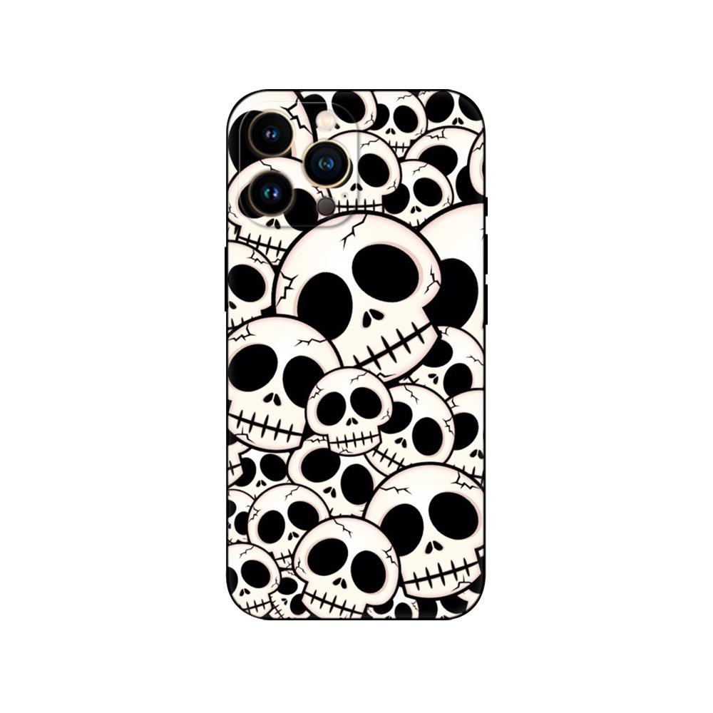 

Применимо к iPhone16 Чехол для мобильного телефона Новый Хэллоуин Роза Череп Гримаса Чехол для мобильного телефона 15plus