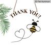 2D Flat Retro Aluminum Wall Stickers, Available In Multiple Sizes. Bee-themed Thank-you Pendant, with A Simple, Artistic Design, Making It A Perfect
