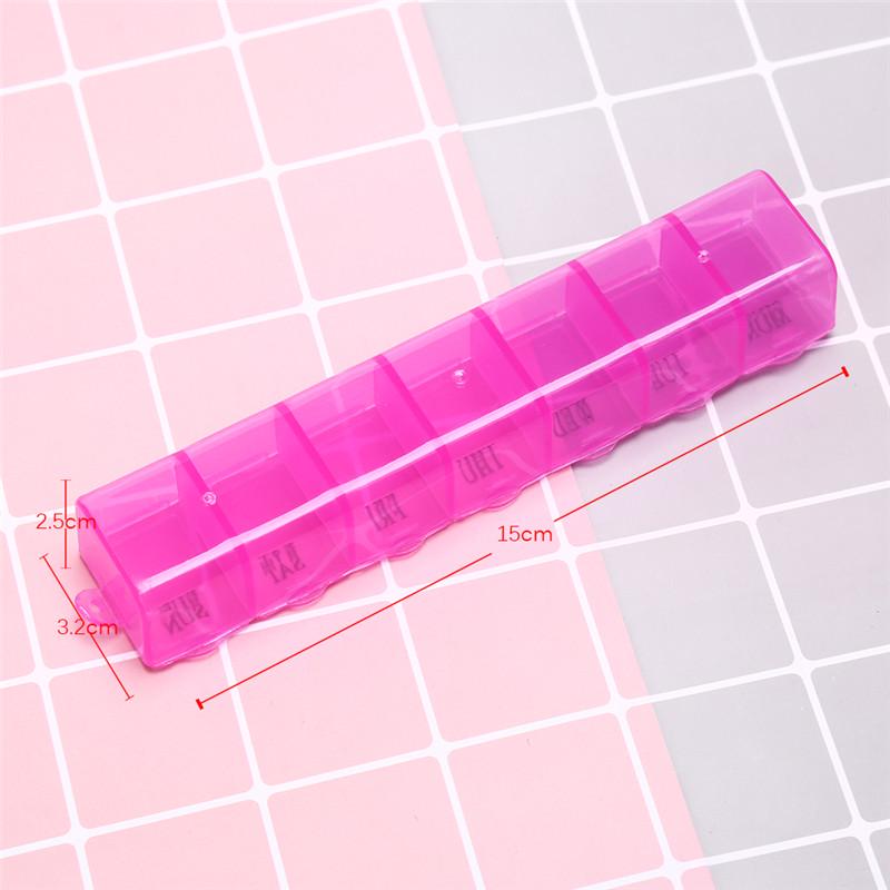 1 Stück 7 Tage eine Woche wöchentlich Pillen Medizin Box Fall Lagerung Organizer Halter