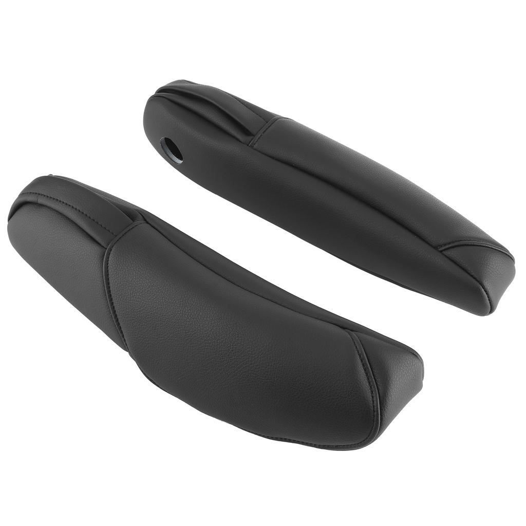 Car Seat Armrest Handle Cover Decor Trim Microfiber Leather Fit for Honda CRV 2010-2017Black