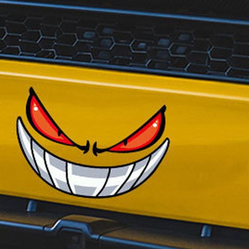 Tierzähne-inspirierter Roller-Aufkleber 3D-geprägtes Design Reflektierender Aufkleber Sicherheit Wasserdicht für Motorräder Fahrzeuge