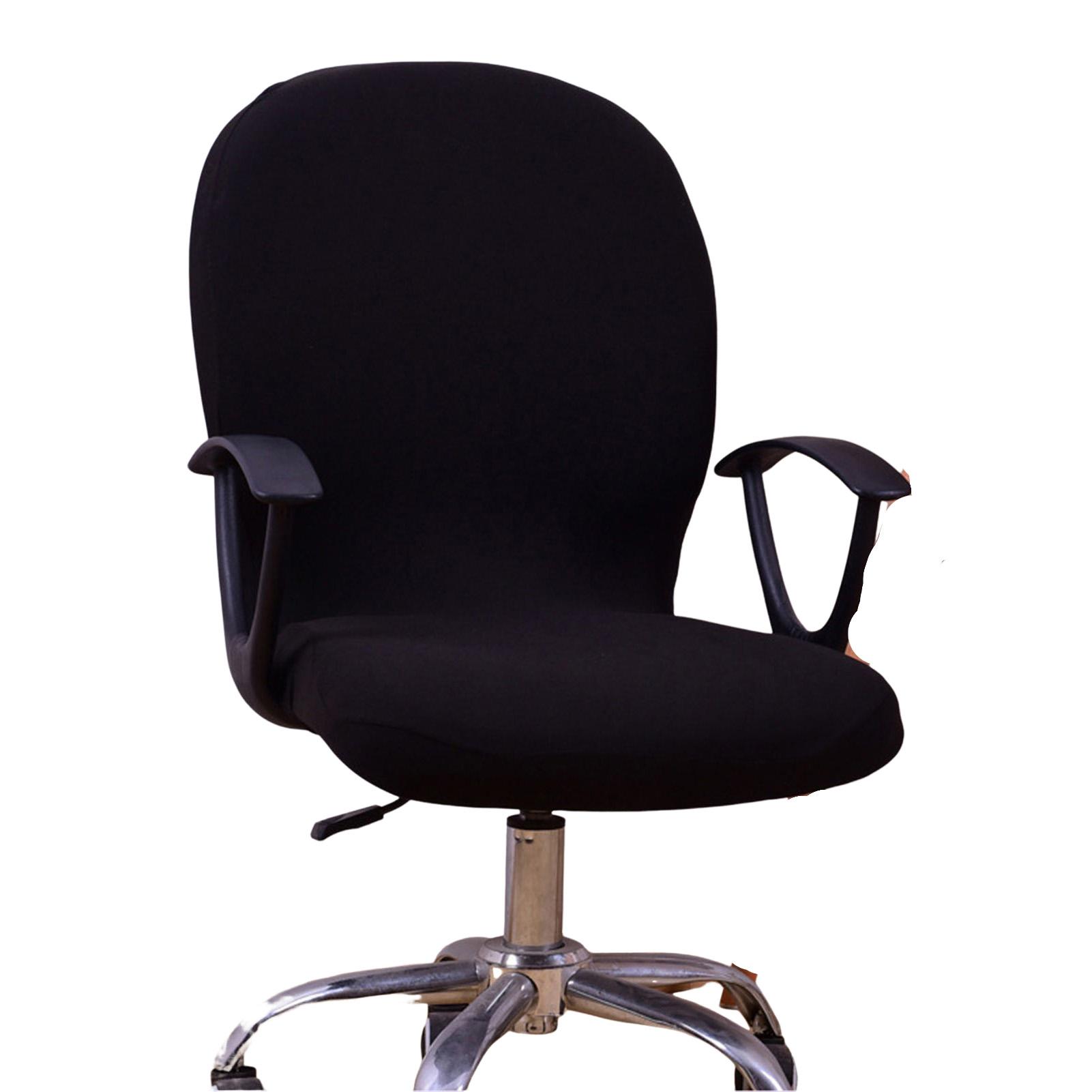 Rotating Chair Slipcovers Protector Removable Rotating Boss Chair Slipcovers Protect Chair from Spills Stains and Tearing чёрный