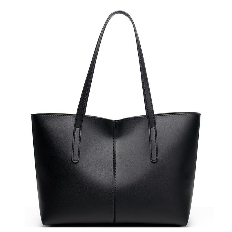 2025 summer bag simple large-capacity tote bag portable shoulder PU women's bag versatile trendy bag