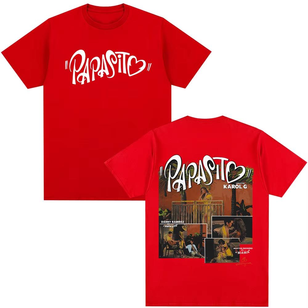 Karol G Tropicoqueta Papasito 2025 Album T-shirt Men Women Clothing Pop Music High Quality T-shirts Summer Casual Cotton T Shirt
