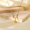 Ocean Themed Titanium Steel Collarbone Necklace With Starfish Shell Zircon Pendant Small Design Long Lasting