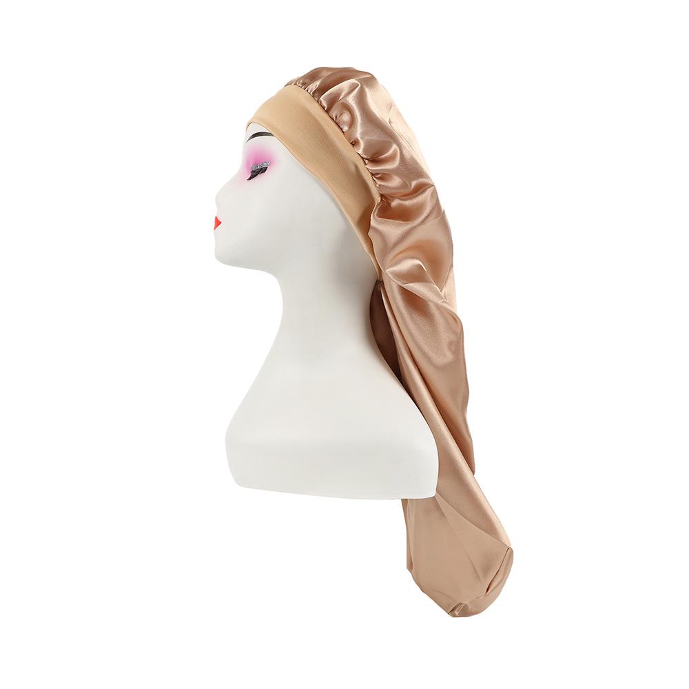 Plain Satin Long Hair Sleep Cap - Beauty & Chemotherapy Headscarf