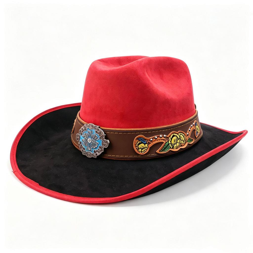 Autumn and Winter New Western Cowboy Hat Big Brim Jazz Hat Hot Accessories Retro Cowboy Hat Versatile