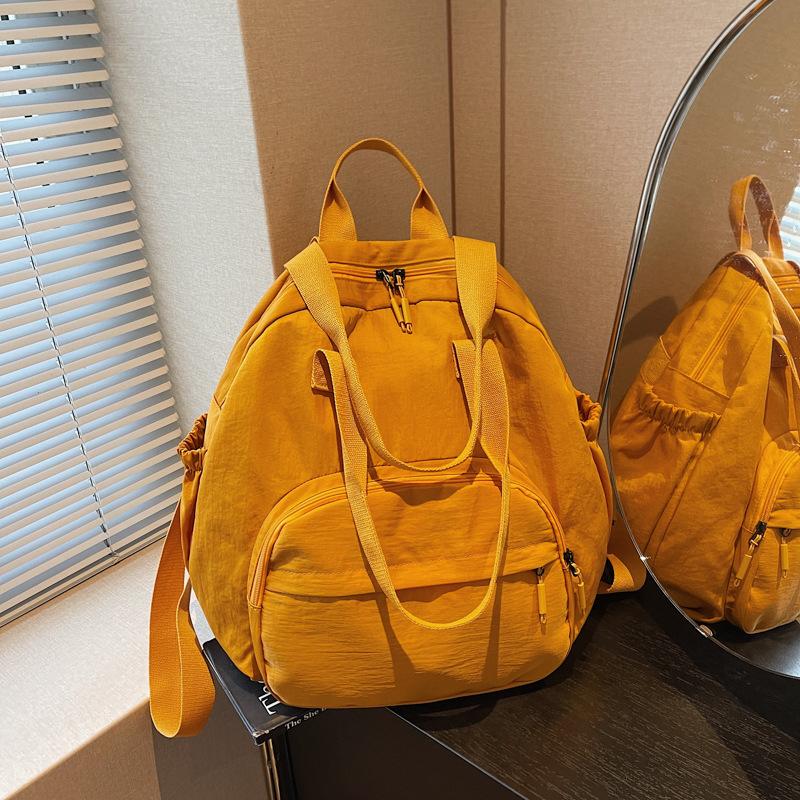 

Backpack Female Korean Version Harajuku High School Student Backpack Large Capacity Male Ins Trendy Brand Couple Backpack жовтий
