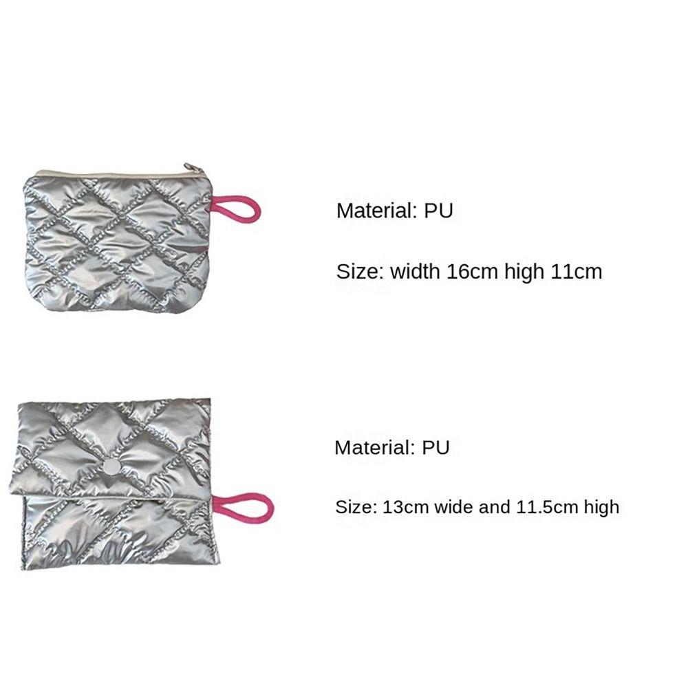 Silver Bow Pattern Coin Purse Women's Earphone Coins Keys Wallet Organizer Zipper Pouch Cosmetic Bag New