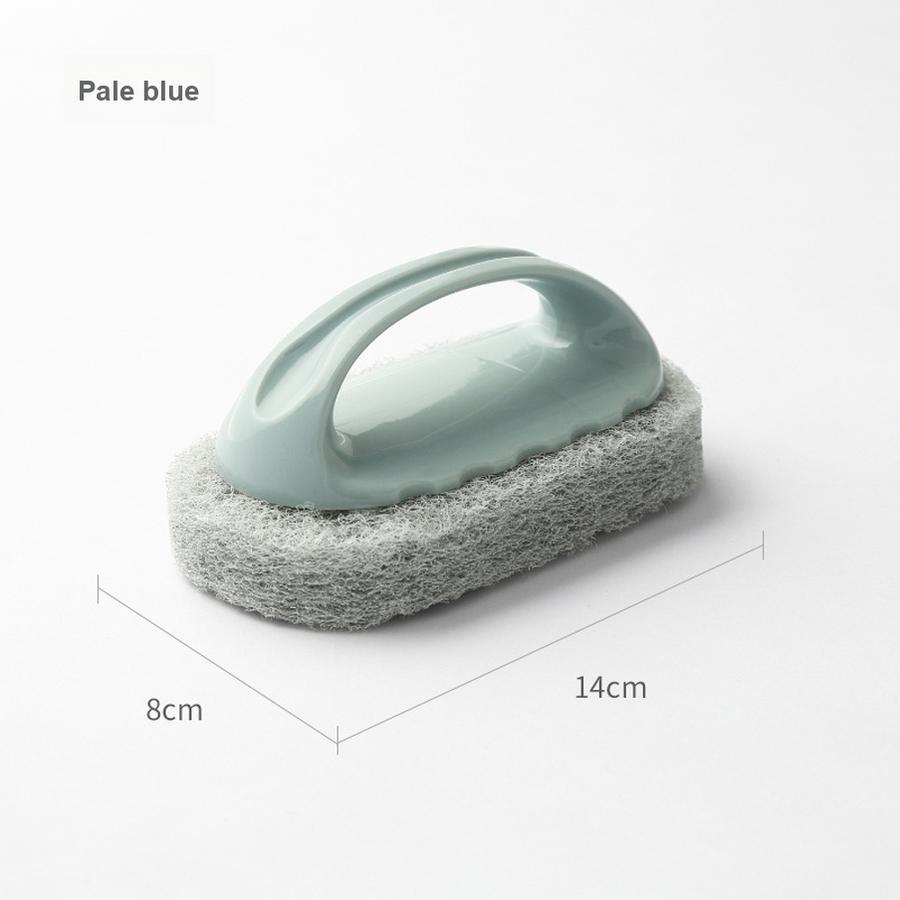 Household Ceramic Tile Cleaning Brush Nordic Kitchen Sponge Brush with Handle Multi-Functional Beige Bath Tub Range Hood Scrubber