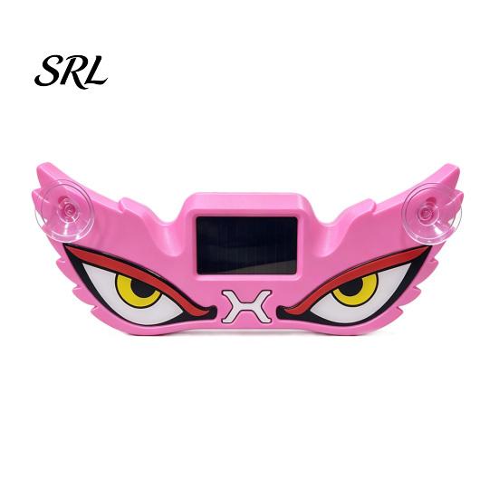 Vibration Sensor Window Light Demon Eye Car with Suction Cup, Solar Rechargeable Devil Easy Install Warning Lamp, LED Windshield Lamp for Auto, SUVs,