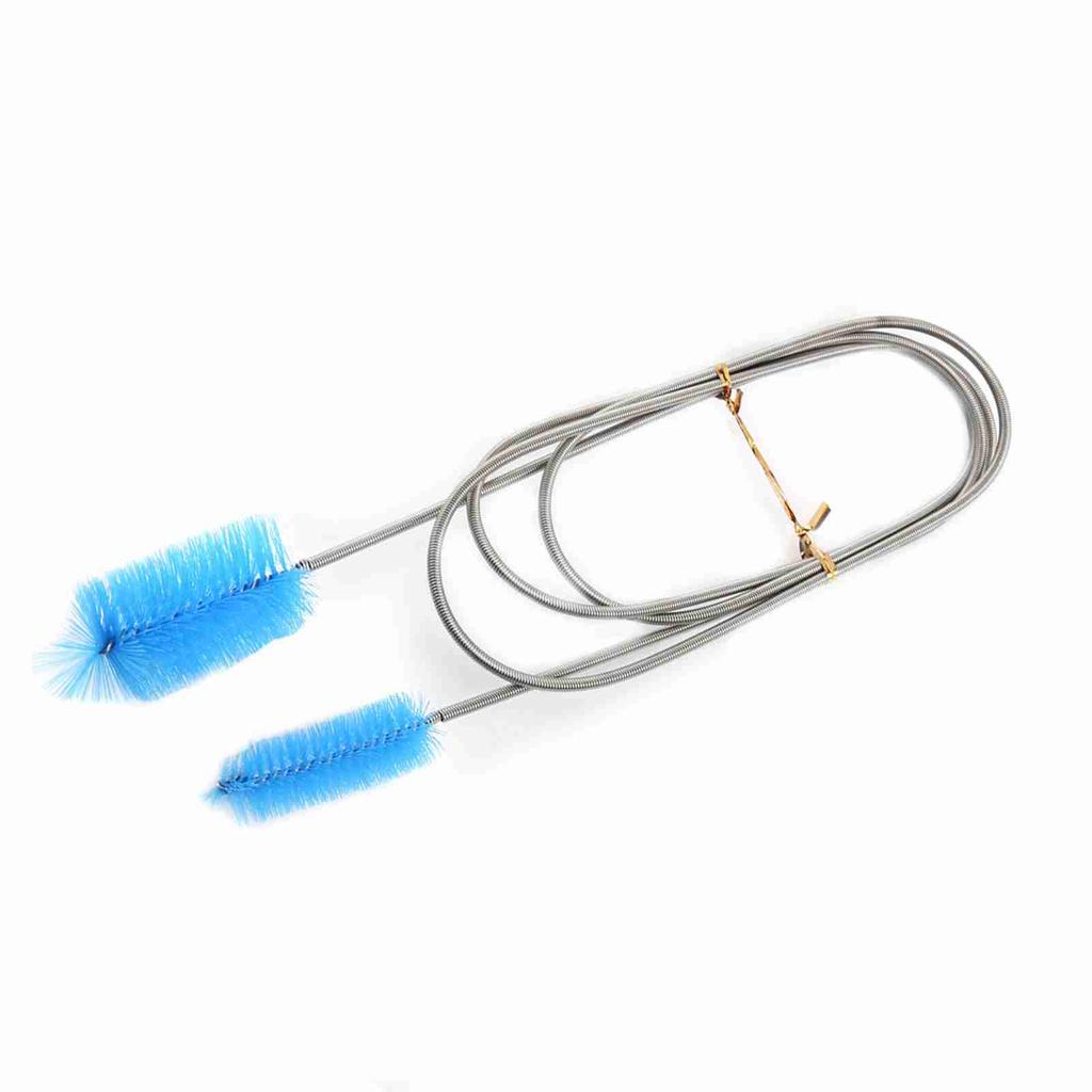 Brosse de Nettoyage Flexible à Double Tube Tuyau Poisson Brosse de Nettoyage de Printemps Outil de Nettoyage(Jaune)